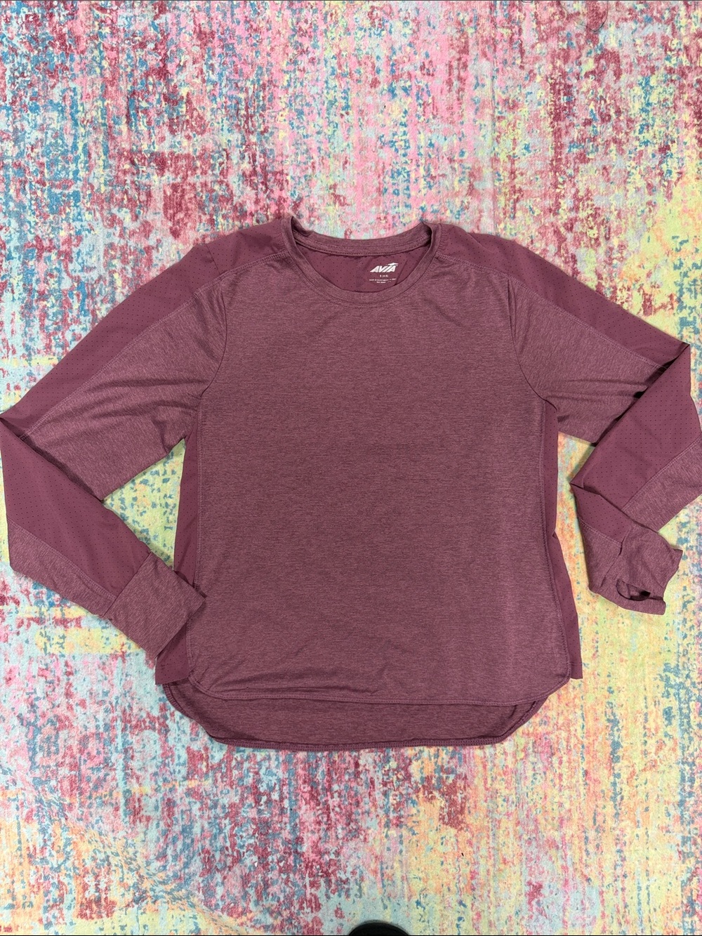 Avia Long Sleeve Performance Tee - Mauve